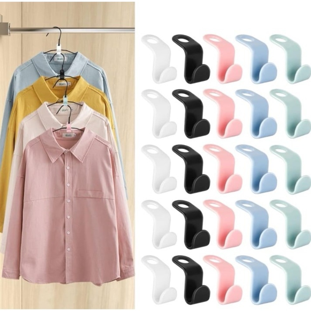 NEW 80pc Closet Space Saver Hanger Connector Layering Hooks, As Seen On TV
